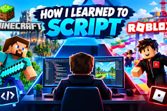develop minecraft plugins, minecraft servers and roblox games with lua scripting