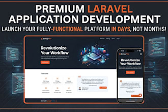 develop custom laravel PHP web applications