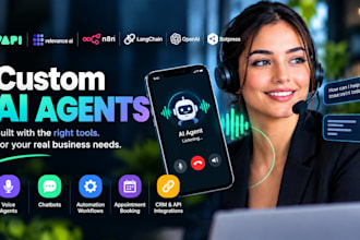 develop ai agents using vapi, relevance ai, n8n, langchain, openai, botpress