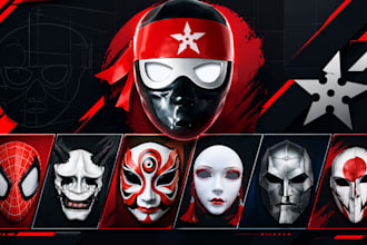create custom 3d cosplay mask stl models armor wearable mask print and paint