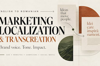localize and transcreate marketing copy english to romanian