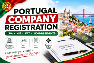 register portugal company, lda, nif and vat for non residents and residents