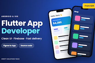 develop a flutter app for android and ios