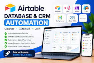 build airtable automation, database and CRM systems