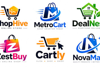 design a professional , ecommerce, retail, shopping, or store online shop logo