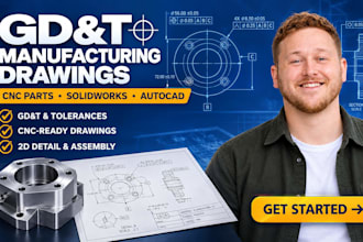 do gdt manufacturing drawings for cnc parts in solidworks or autocad