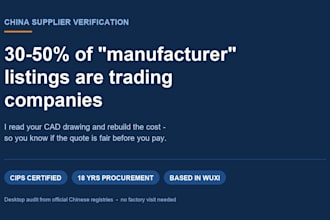 verify any chinese supplier with real factory cost breakdown