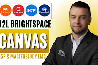 manage your masterstudy lms canvas, d2l brightspace portal and build h5p modules