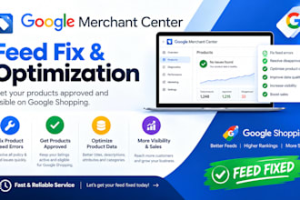 audit and fix google merchant center product feed errors