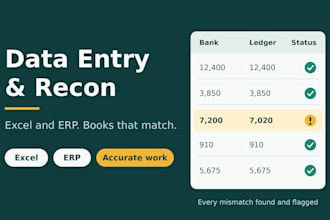 data entry and reconciliations