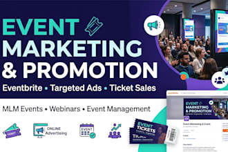 promote eventbrite, MLM, ticket sales with targeted event ads, event management