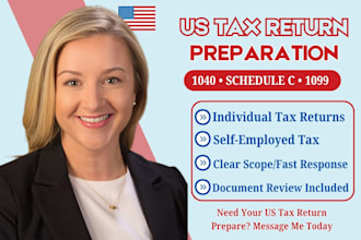 prepare and efile your US 1040 and schedule c tax return as a cpa