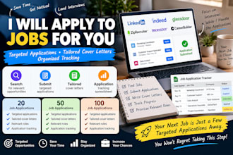 submit targeted job applications with tailored cover letters for every job