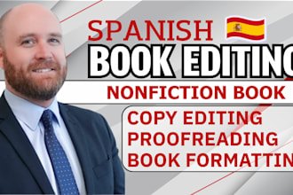 book editing, manuscript proofreading, amazon book formatting, spanish editing