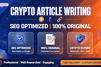 write  seo optimized crypto nde blockchain articles