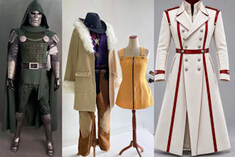 sew custom cosplay costume anime outfit cosplay halloween cloth props in 10 days