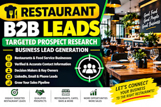 restaurant b2b leads targeted prospect research business lead generation