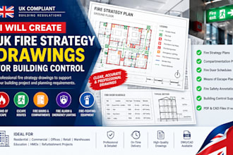 create UK fire strategy drawings for building control