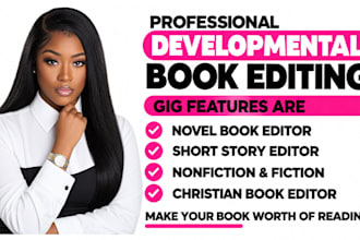 be your developmental book editor for short story, horror, novella and self help