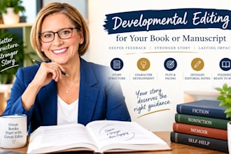provide developmental editing for your book or manuscript critique book editor