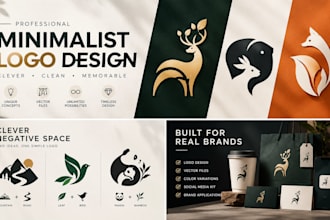 design a clever minimalist logo with negative space
