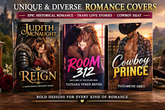 do a stunning romance book cover or an adult book cover