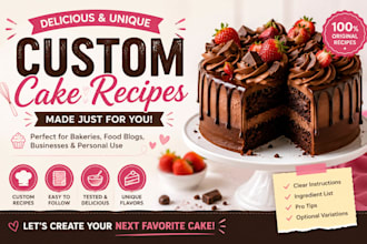 write cake and bread recipe for your bakery