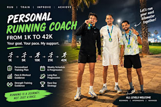 be your personal running coach from 1k to 42k