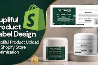 design supliful supplement cosmetic product packaging design to shopify etsy