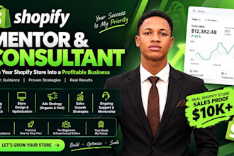 be your shopify dropshipping mentor, ecommerce consultant and business coach