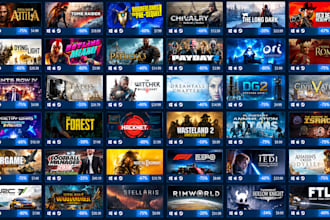 create custom steam art, 2d game cover art, indie game art and game graphics