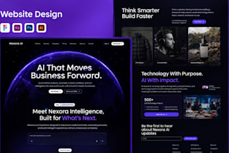 design a modern tech website UI UX in figma