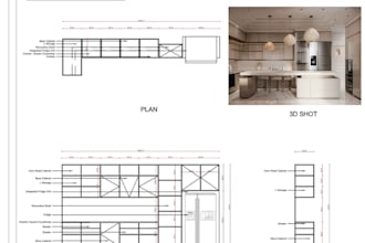 outline media console casework drawing, pantry cabinet technical shop drawing,