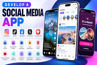 develop a social media app like instagram dating app tiktok facebook twitter