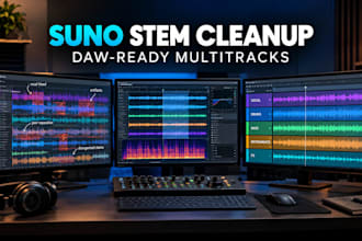 clean suno ai stems, prepare daw ready multitracks ai music cleanup suno ai stem