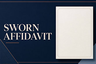 draft a professional sworn affidavit for your legal matter