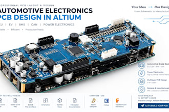 design automotive ecu, ev, bms, can and power electronics pcb layout in altium