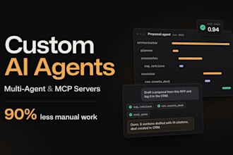 build custom ai agents, multi agent systems and mcp servers