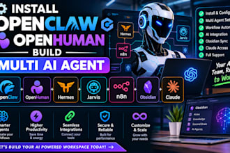 instal openclaw openhuman build multi ai agent hermes jarvis n8n obsidian claude