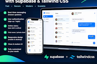 build a custom real time chat app with supabase and tailwind