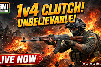 design viral bgmi gaming youtube thumbnails for high ctr