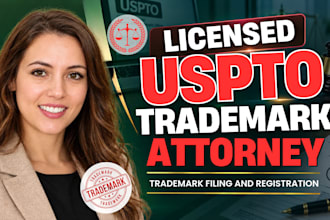 be your trademark attorney for uspto trademark filing and registration