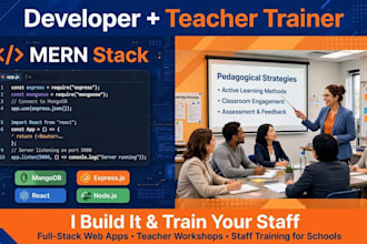 build lms and school website and train your teachers