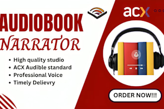 narrate your audiobook, female voice over for acx and audible standard