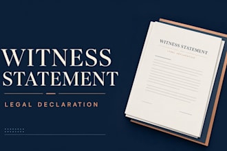 prepare a professional witness statement and supporting legal declaration