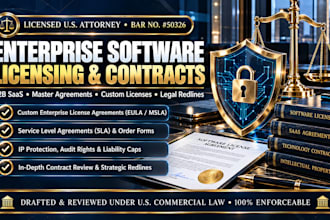 review and redline your enterprise software license
