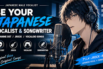 be your japanese male vocalist songwriter for anime ost jrock vocaloid songs