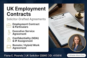 draft a UK remote worker employment agreement or wfh contract