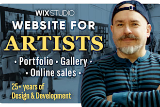 build a wix studio portfolio website for artists and illustrators