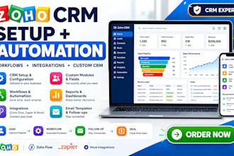 setup and automate zoho CRM with workflows and integrations